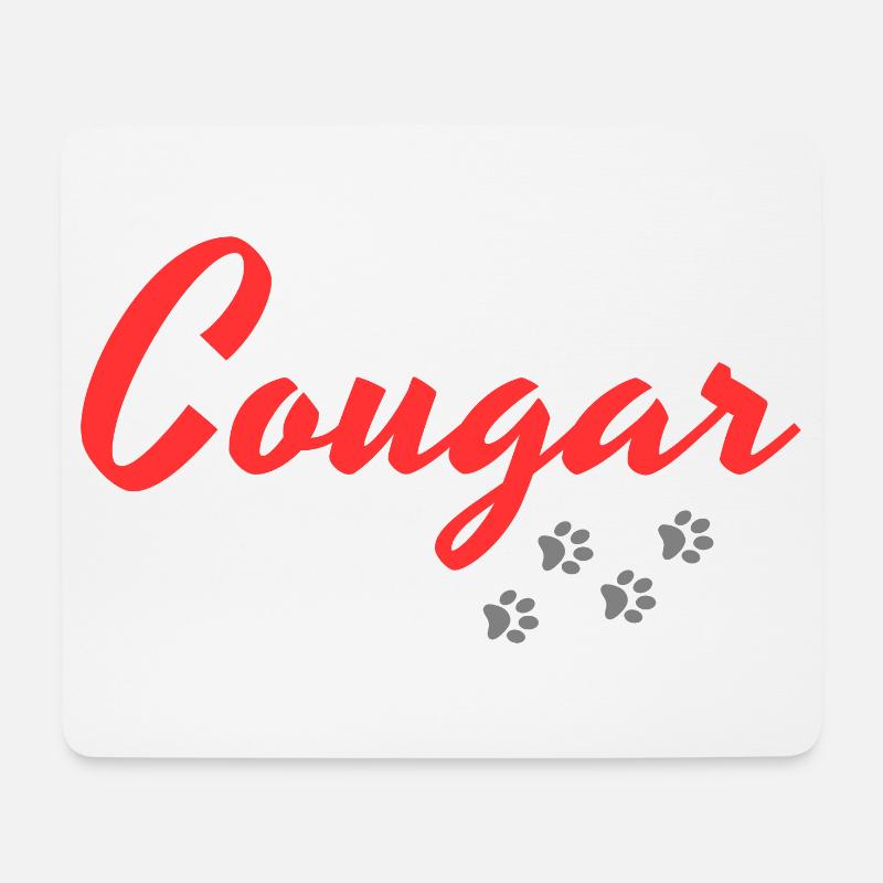 huge cougar - Mouse Pad (horizontal) - white