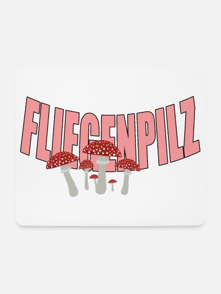 FLIEGENPILZ - Mousepad (Querformat) - Weiß
