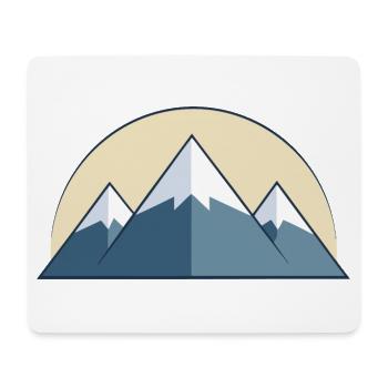 Gebirge - Mousepad (Querformat) - Weiß - Vorne