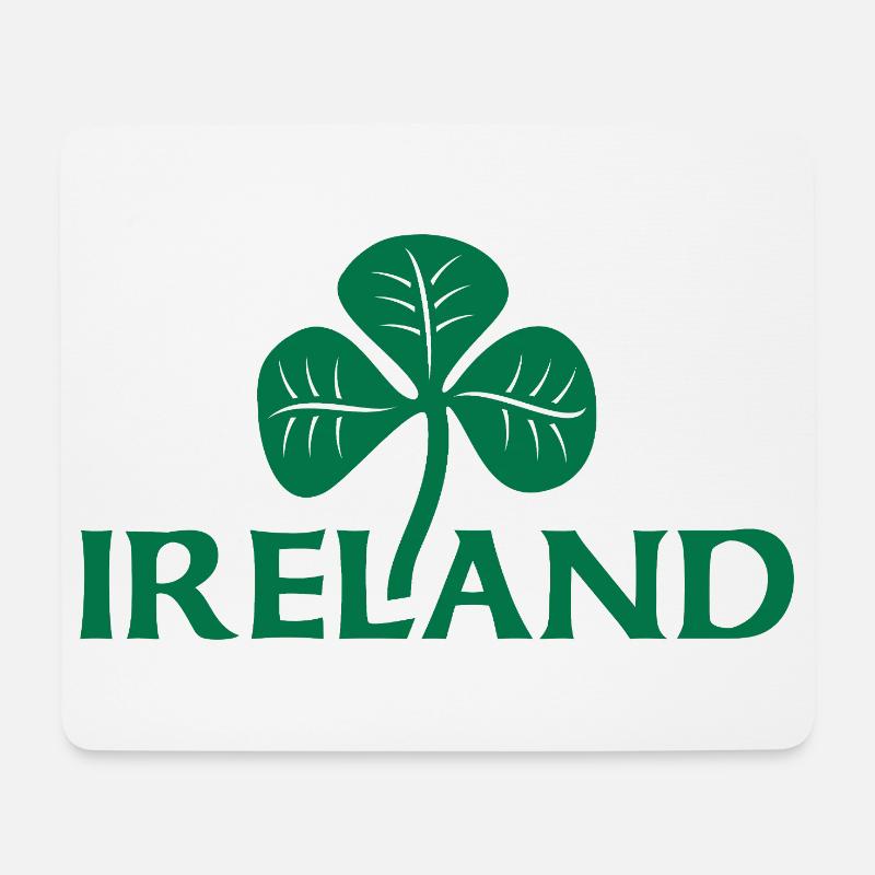 Irland und Kleeblatt - Mousepad (Querformat) - Weiß