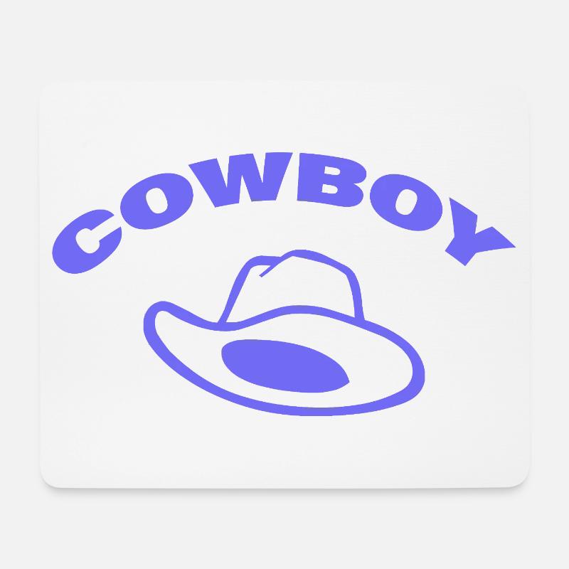 COWBOY - Mousepad (Querformat) - Weiß