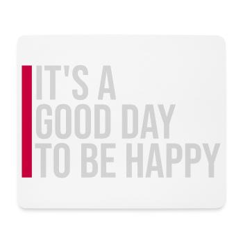 Bonjour sois heureux Motivation positive Dire bonheur - Tapis de souris (format paysage) - blanc - Devant