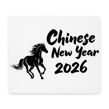 Chinese New Year 2026 Pferdesymbol - Mousepad (Querformat) - Weiß - Vorne