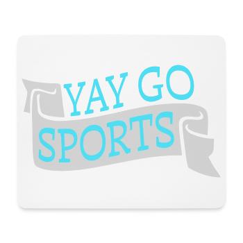 Yay Go Sports Sarkastisch Lustig Anti Sport Humor - Mousepad (Querformat) - Weiß - Vorne