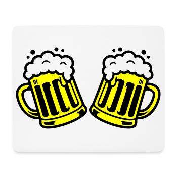 Bier Bierkrug Prost Comic - Mousepad (Querformat) - Weiß - Vorne