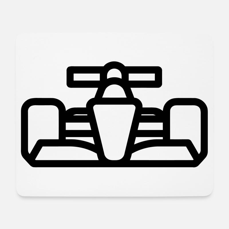 Rennwagen - Mousepad (Querformat) - Weiß
