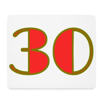 30. 30 YEARS. 30th ANNIVERSARY. 30 YEARS ANNIVERSARY. - Mouse Pad (horizontal) - white - Front