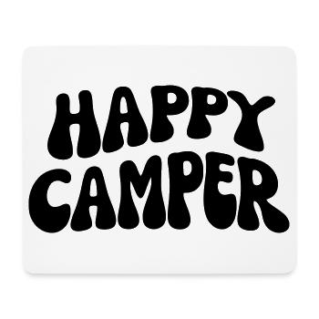 Campeur heureux - Tapis de souris (format paysage) - blanc - Devant