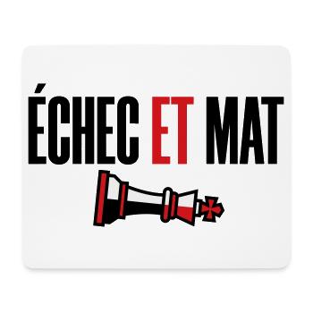 Victoire Échec et Mat Roi Renversé Style Moderne - Tapis de souris (format paysage) - blanc - Devant