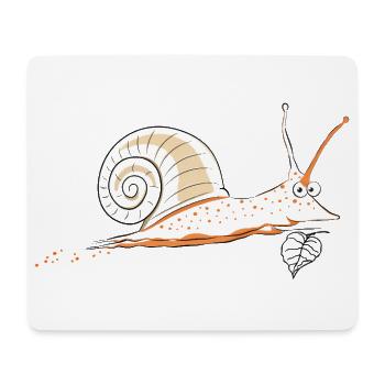 Schnecke  - Mousepad (Querformat) - Weiß - Vorne