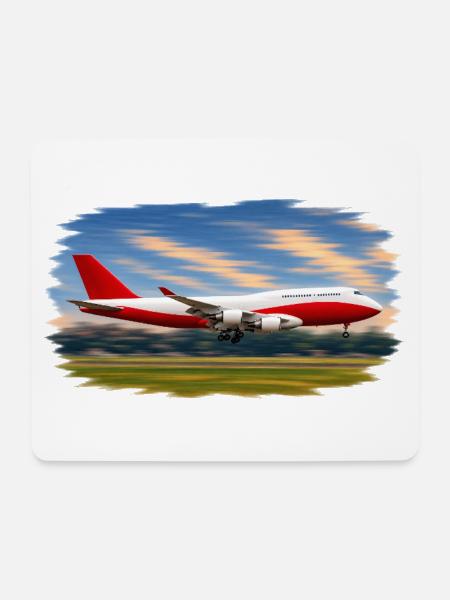 Königin des Himmels, Flugzeug - Mousepad (Querformat) - Weiß