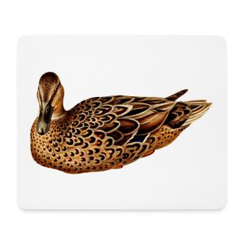 Ente Digital Art – Modernes Enten T-Shirt - Mousepad (Querformat) - Weiß - Vorne