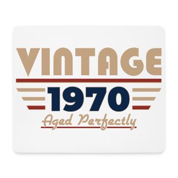 56. Geburtstag Geschenk Mann Vintage Jahrgang1970 - Mousepad (Querformat) - Weiß - Vorne