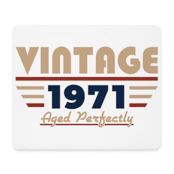 55. Geburtstag Geschenk Mann Vintage Jahrgang 1971 - Mousepad (Querformat) - Weiß - Vorne