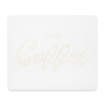 Ich trink Kaffee – Retro Script - Mousepad (Querformat) - Weiß - Vorne