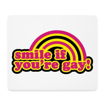 smile if you're gay - Tapis de souris (format paysage) - blanc - Devant