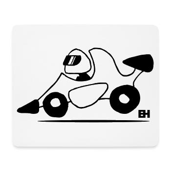 Rennwagen - Mousepad (Querformat) - Weiß - Vorne