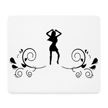 Danseuse aux fleurs - Tapis de souris (format paysage) - blanc - Devant
