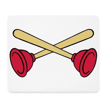 Pömpel crossed - Mousepad (Querformat) - Weiß - Vorne