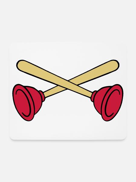 Pömpel crossed - Mousepad (Querformat) - Weiß