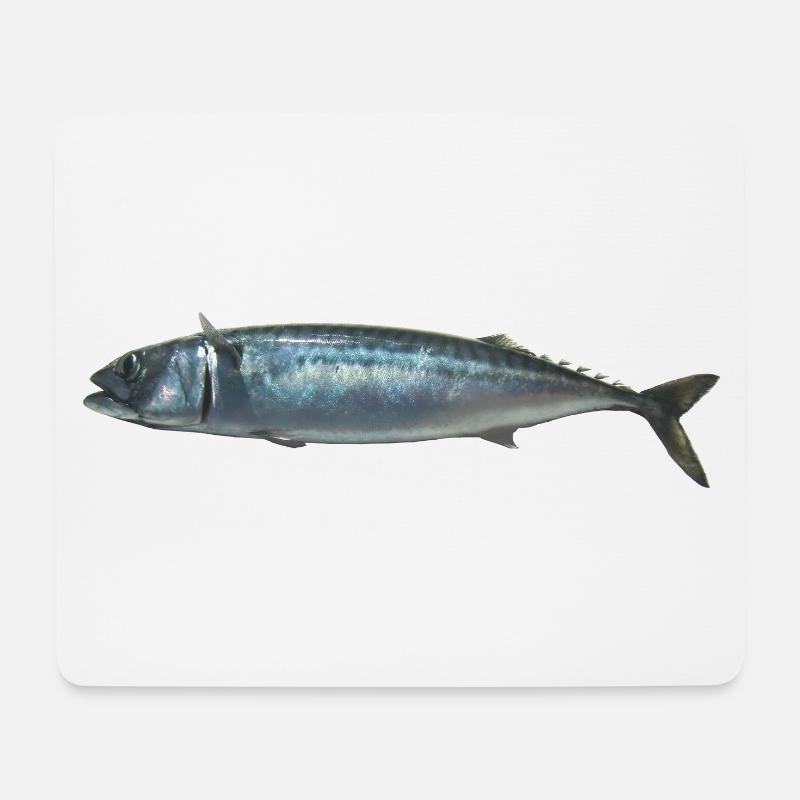 fish mackerel - Mouse Pad (horizontal) - white