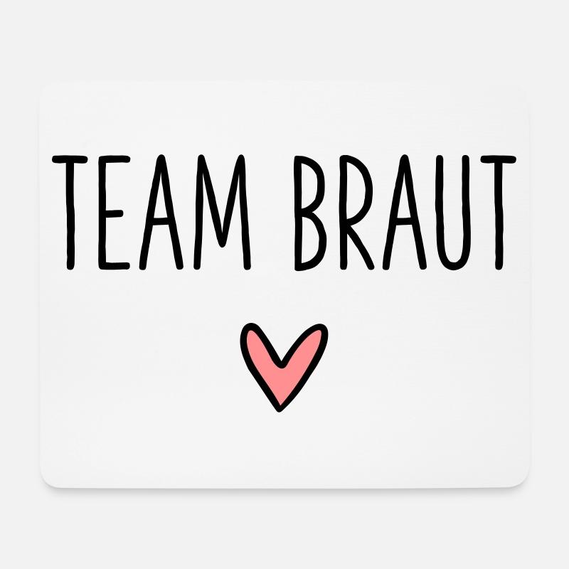 Team Braut Herz Braut Party Brautparty - Mousepad (Querformat) - Weiß