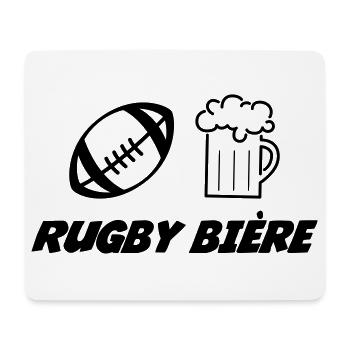 Rugby - Tapis de souris (format paysage) - blanc - Devant