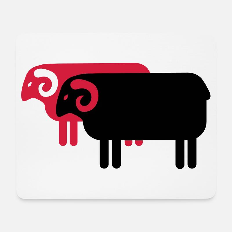 Heidschnucken Lüneburger Heide - Mousepad (Querformat) - Weiß