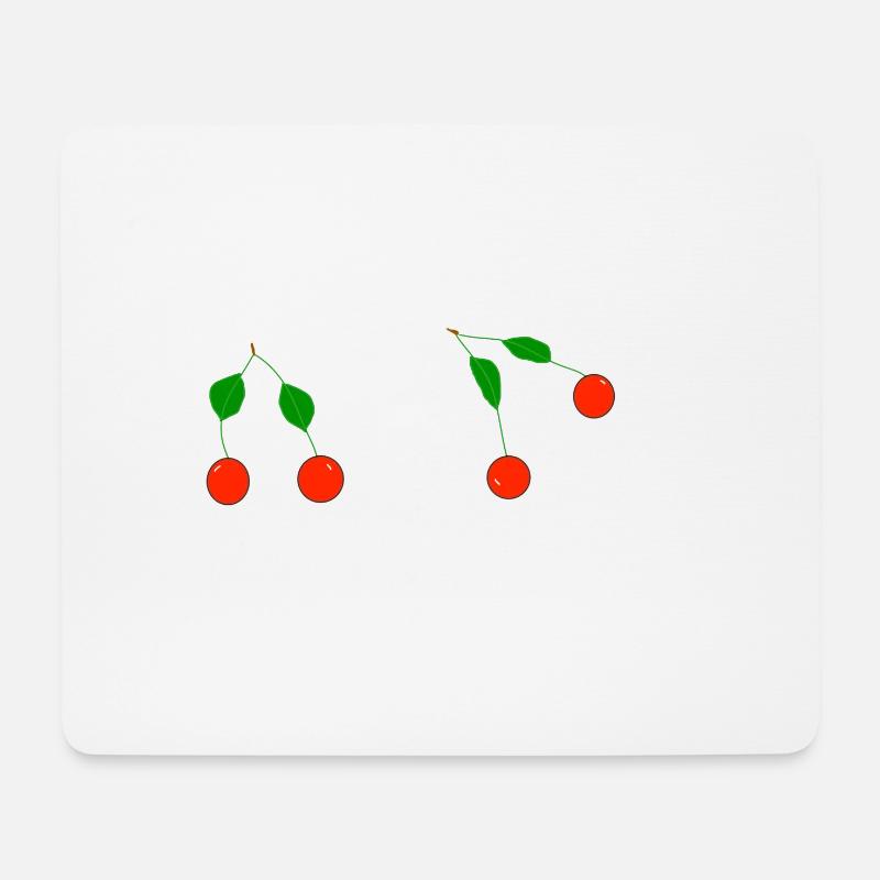 kirschen - Mousepad (Querformat) - Weiß