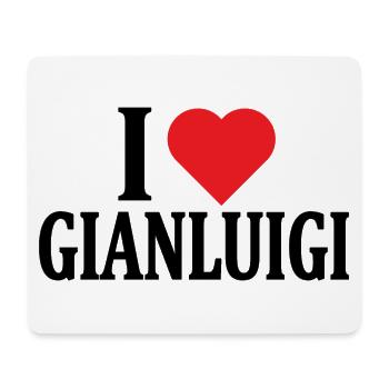 t-shirt I love Gianluigi t-shirt gift idea - Mouse Pad (horizontal) - white - Front