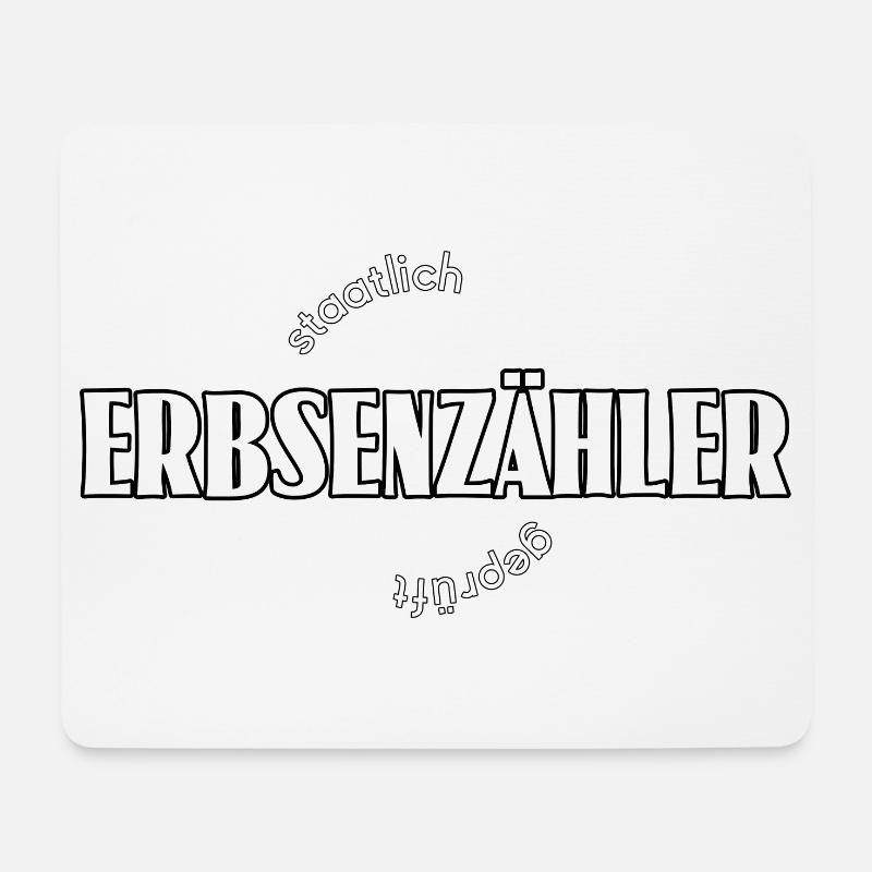 Erbsenzähler - Mousepad (Querformat) - Weiß