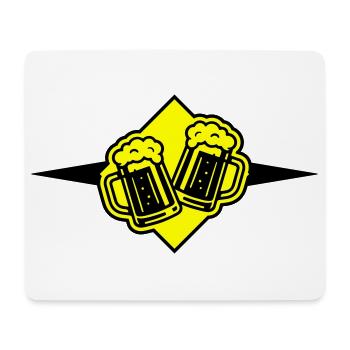Chope à bière Icône de la bière - Tapis de souris (format paysage) - blanc - Devant