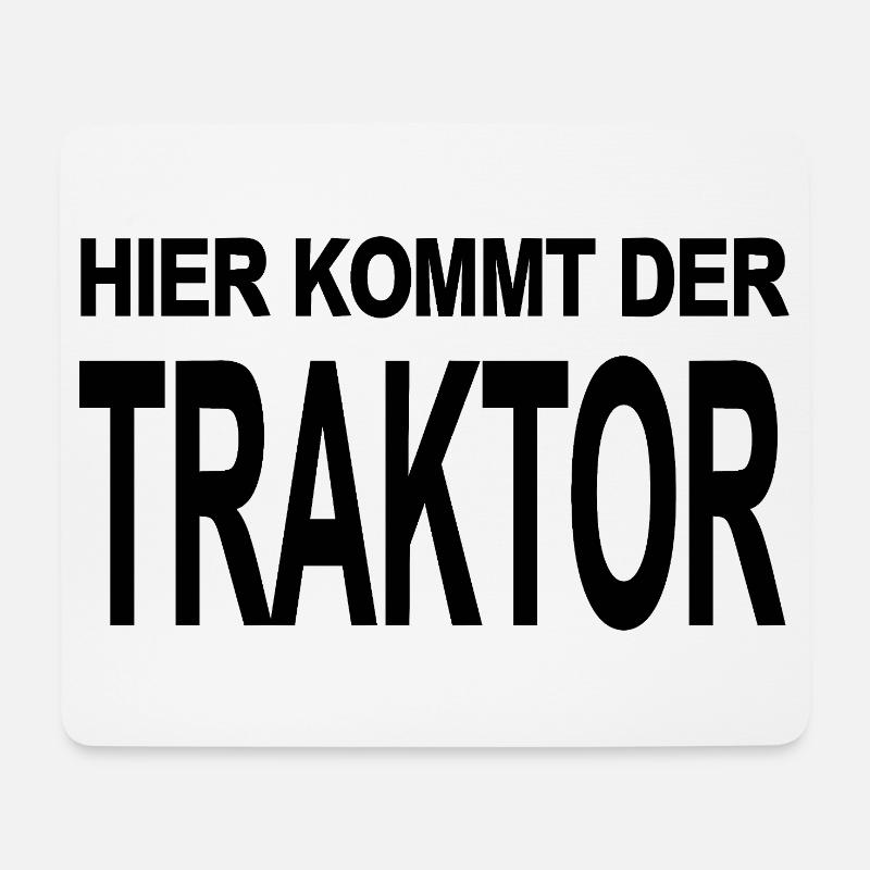 Traktor - Mousepad (Querformat) - Weiß
