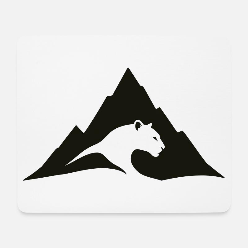 Panther - Mousepad (Querformat) - Weiß