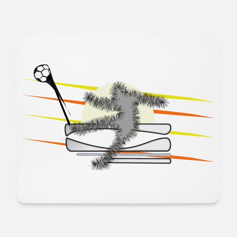 Fußball Fußballspieler - Mousepad (Querformat) - Weiß