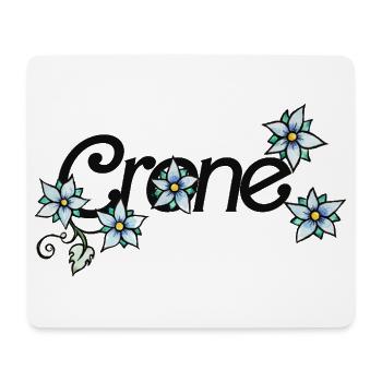 Vigne florale de grue - Tapis de souris (format paysage) - blanc - Devant