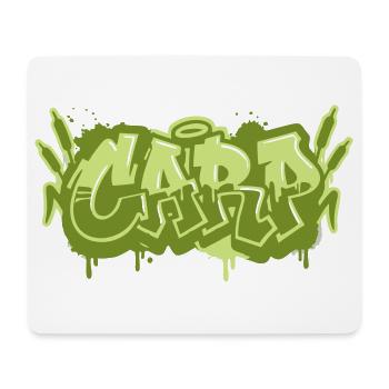 Karpfen Graffiti Schriftzug - Mousepad (Querformat) - Weiß - Vorne