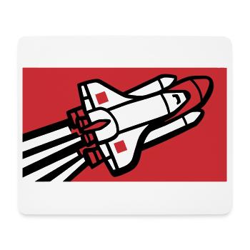 Space Shuttle Silhouette - Mouse Pad (horizontal) - white - Front