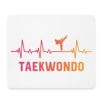 Taekwondo Herzschlag Taekwondo - Mousepad (Querformat) - Weiß - Vorne