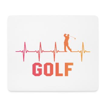 Golf herzschlag golfer golfspieler - Mousepad (Querformat) - Weiß - Vorne