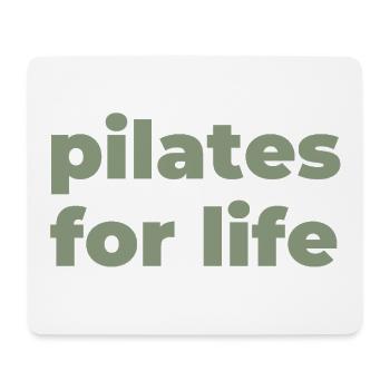 Pilates fürs Leben Typografik - Mousepad (Querformat) - Weiß - Vorne