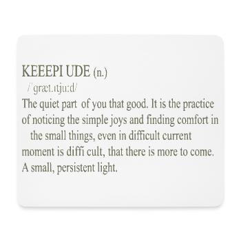 Stille Freude Typo-Definition - Mousepad (Querformat) - Weiß - Vorne