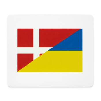 Dänemarkische Ukraine-Flagge – dänische und ukrainische Flagge - Mousepad (Querformat) - Weiß - Vorne