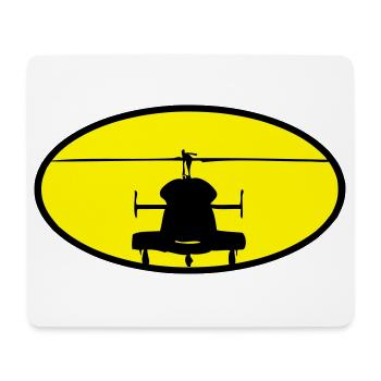 Hubschrauber Logo - Mousepad (Querformat) - Weiß - Vorne