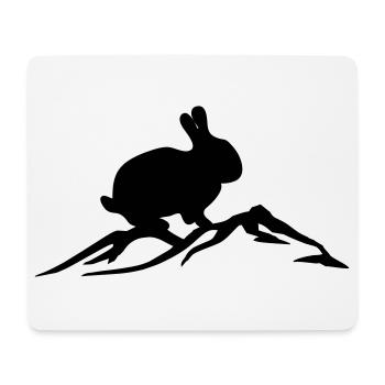 Bunny on mountain - Mouse Pad (horizontal) - white - Front