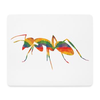 Fourmis colorées - Tapis de souris (format paysage) - blanc - Devant
