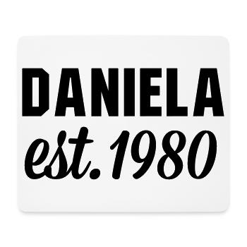 Daniela est 1980 - Mousepad (Querformat) - Weiß - Vorne