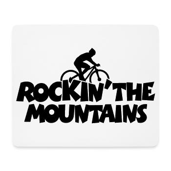 Rockin' the Mountains Mountainbiking - Mousepad (Querformat) - Weiß - Vorne