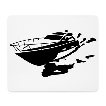 Motorboot - Mousepad (Querformat) - Weiß - Vorne