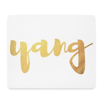 Yang (Yin et Yang) Gold Yoga Look partenaire Amour - Tapis de souris (format paysage) - blanc - Devant